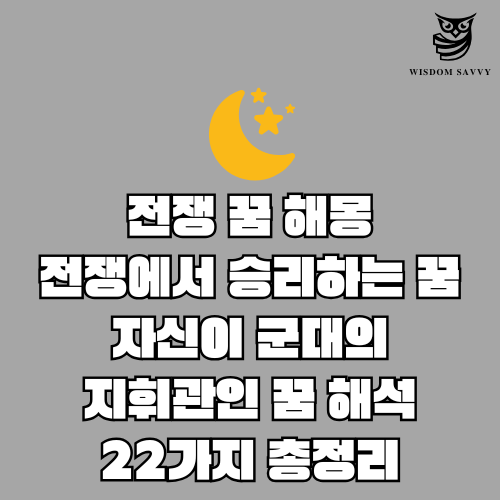 전쟁 꿈 해몽