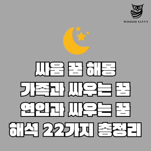 싸움 꿈 해몽