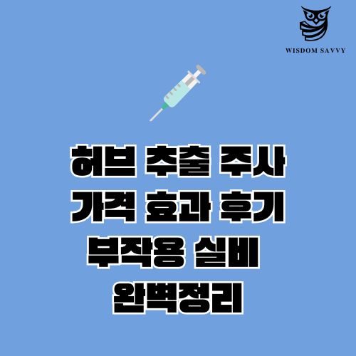 허브 추출 주사