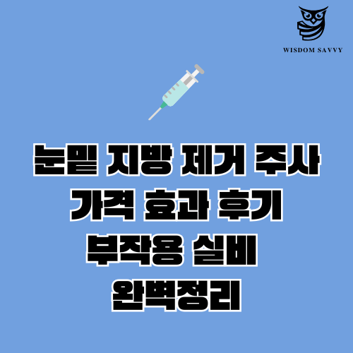 눈밑 지방 제거 주사