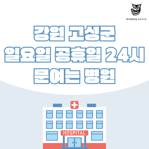 강원 고성군 일요일 문여는 병원