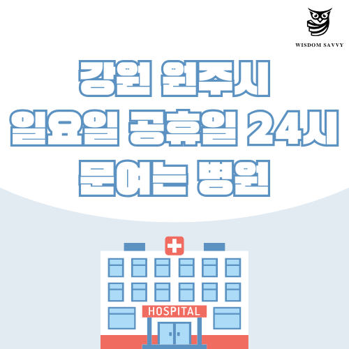 강원 원주시 일요일 문여는 병원
